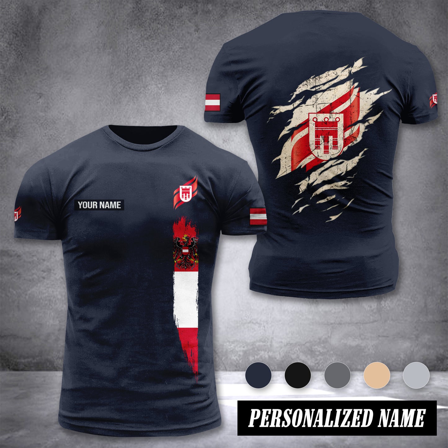 Feuerwehr Vorarlberg customize T-shirt back