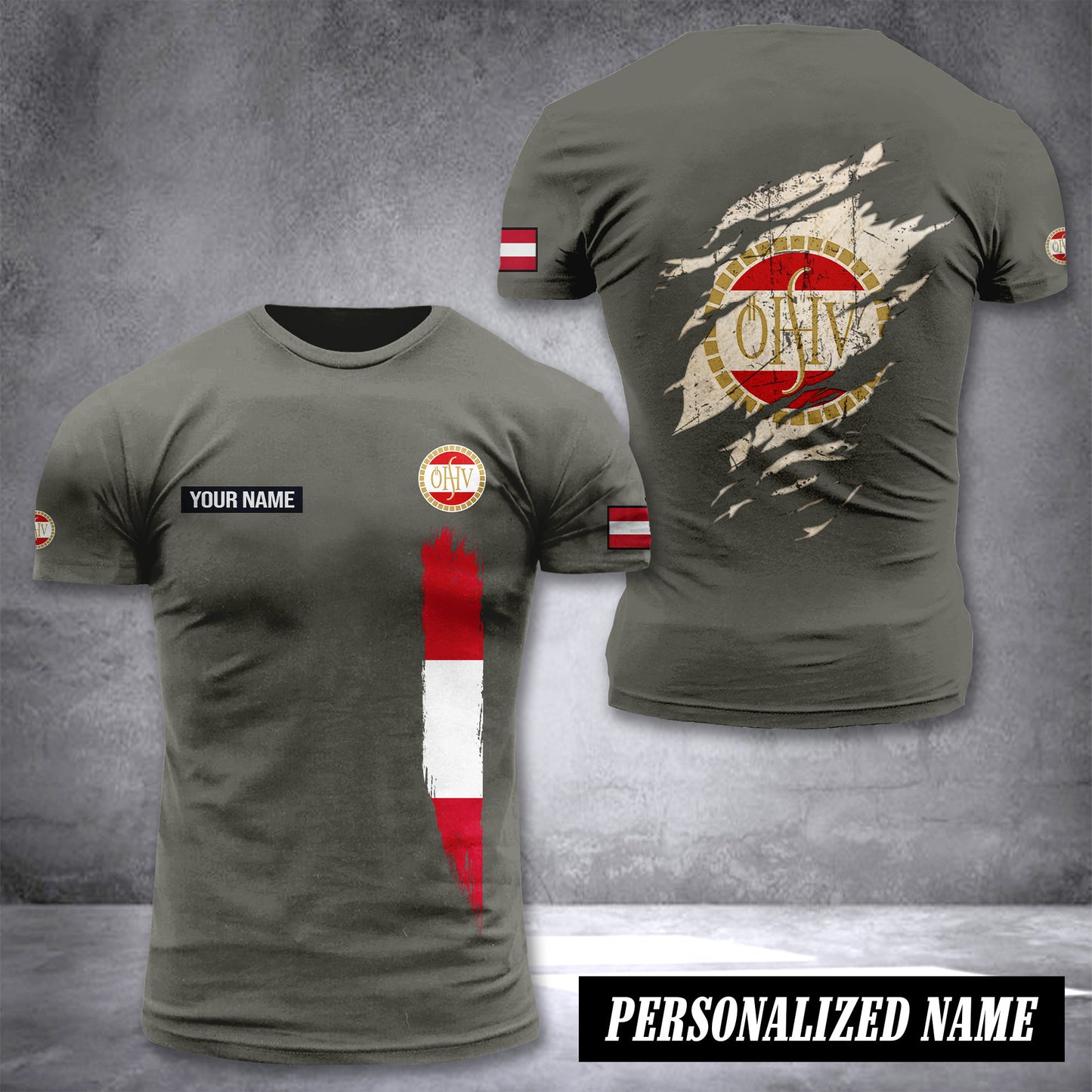 Österreichischer Heeressportverband customize T-shirt back soldier