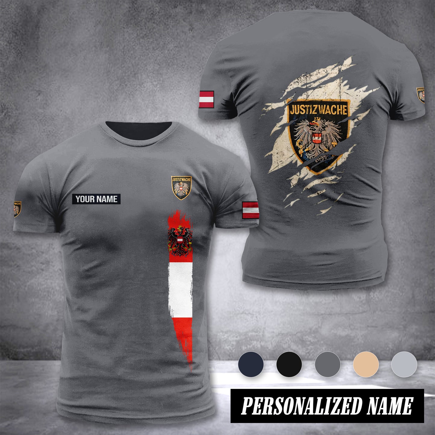 Justizwache customize T-shirt back