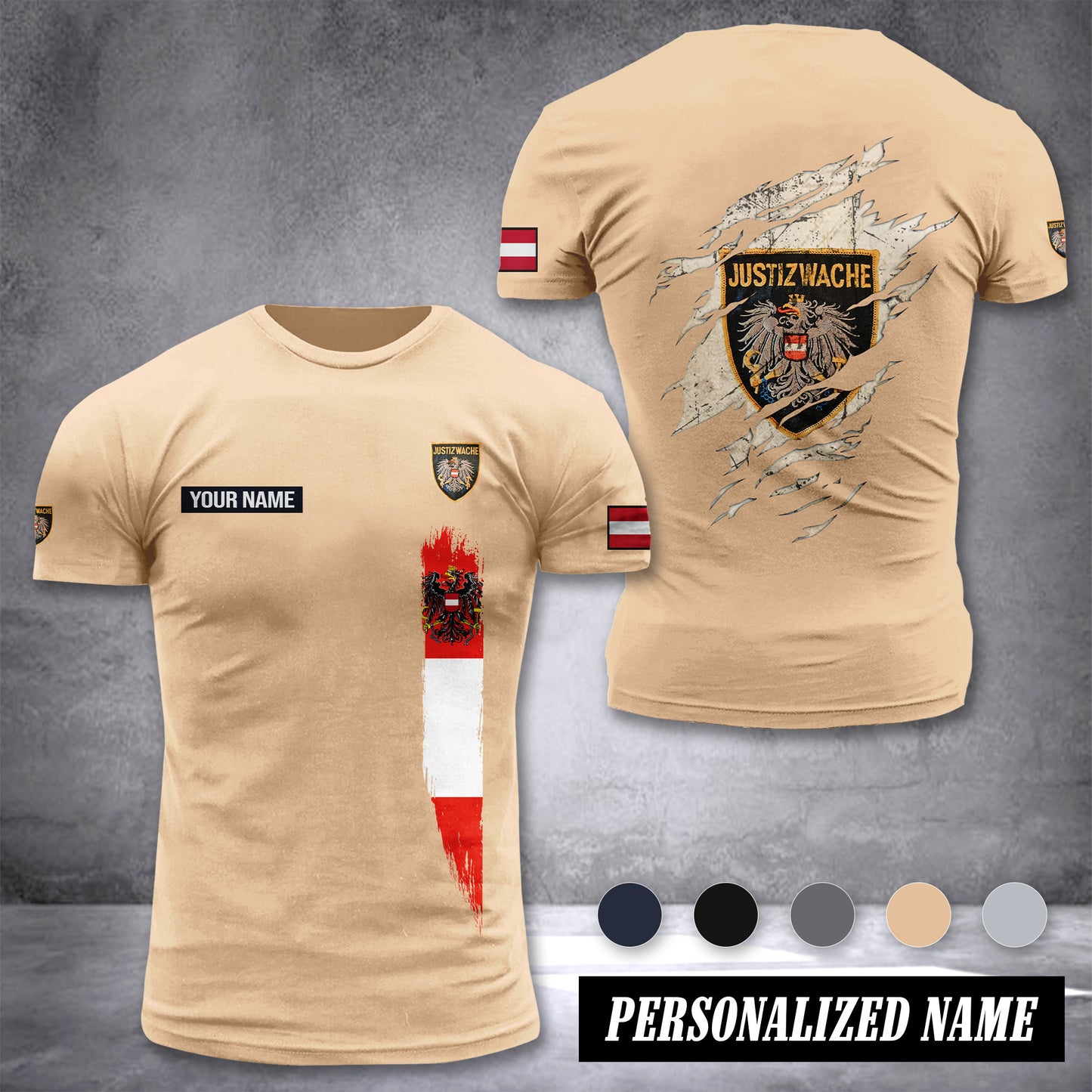 Justizwache customize T-shirt back
