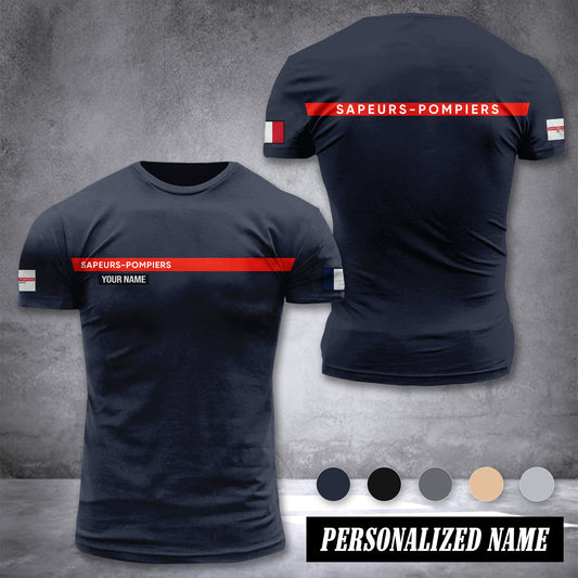 Firefighter France customize ranking T-shirt comfor