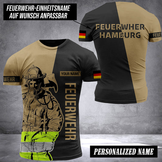 Firefighter Germany customize t shirt 3d FO