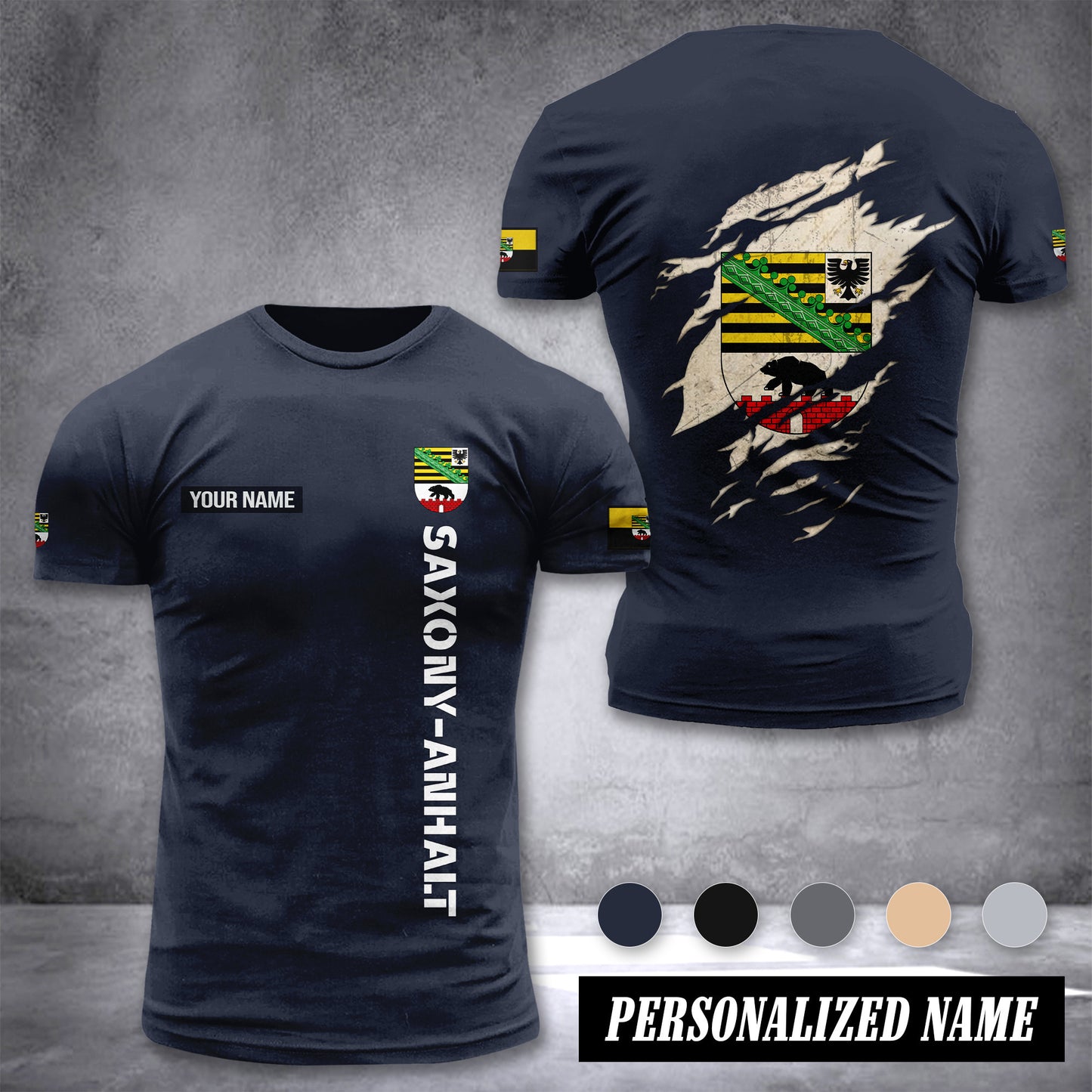 Saxony-Anhalt customize T-shirt back