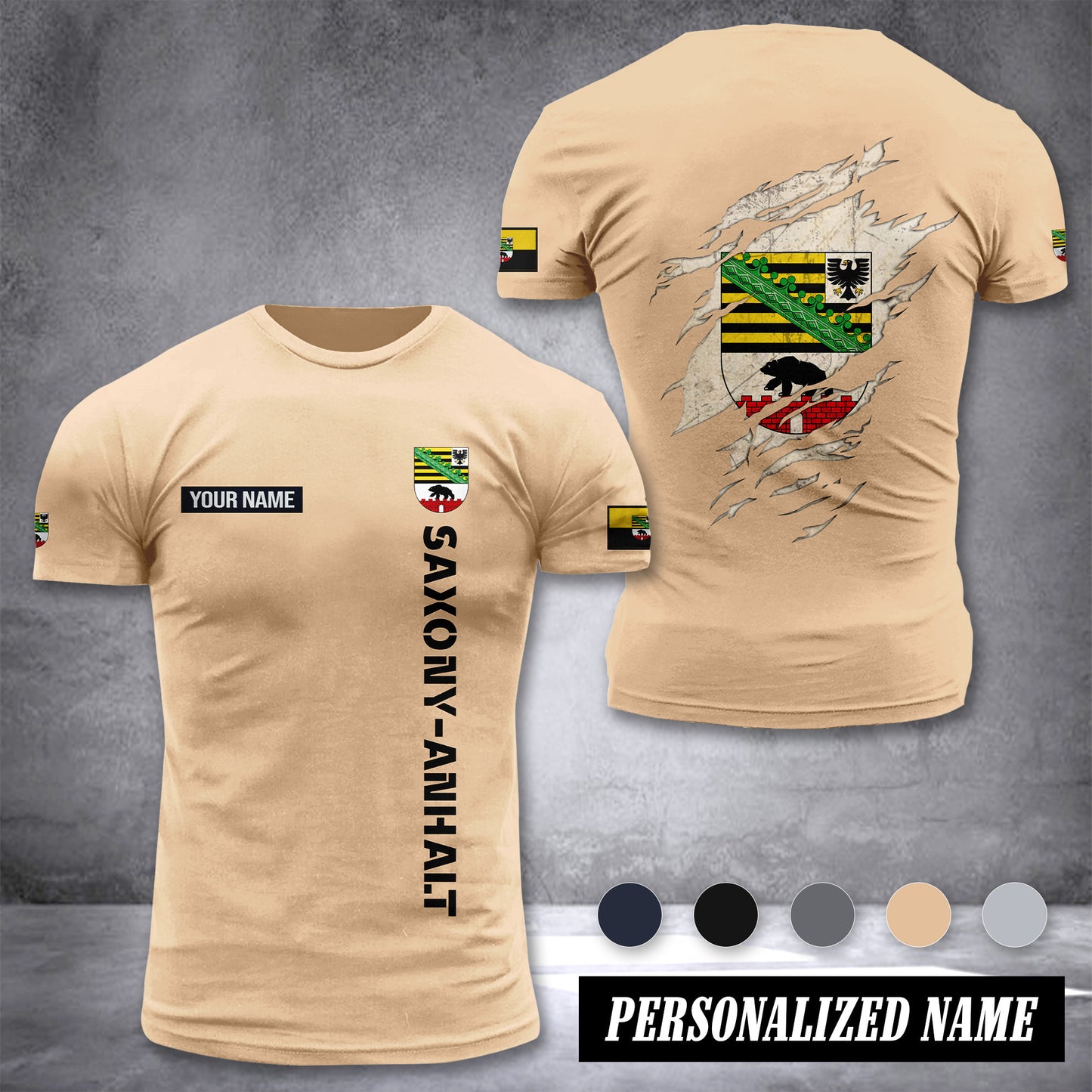 Saxony-Anhalt customize T-shirt back