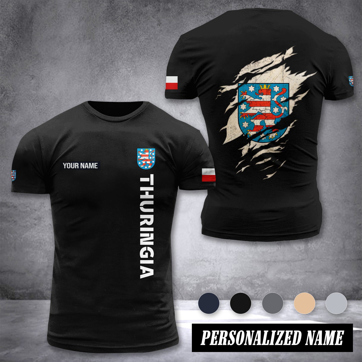 THURINGIA customize T-shirt back