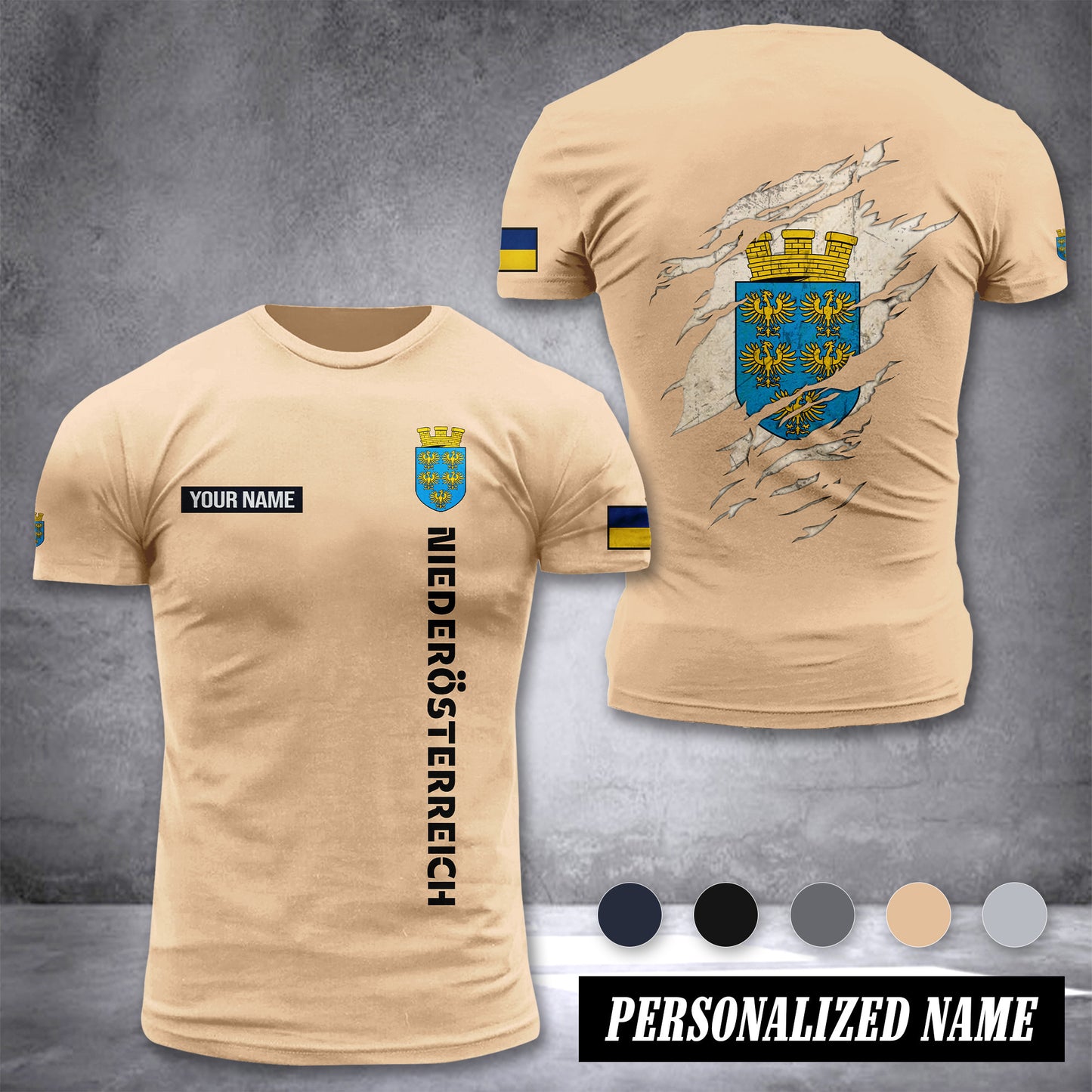 Niederösterreich Lower Austria customize T-shirt back