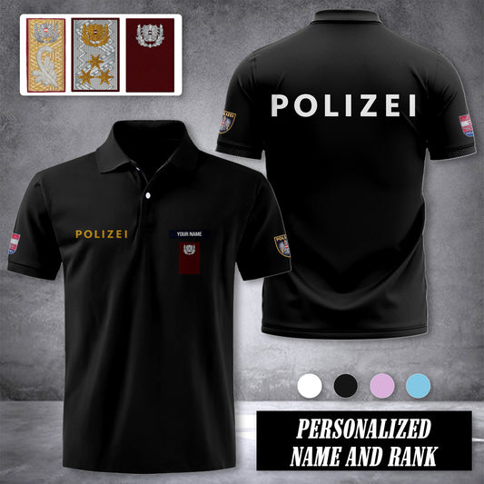 Polizei Austria customize polo back