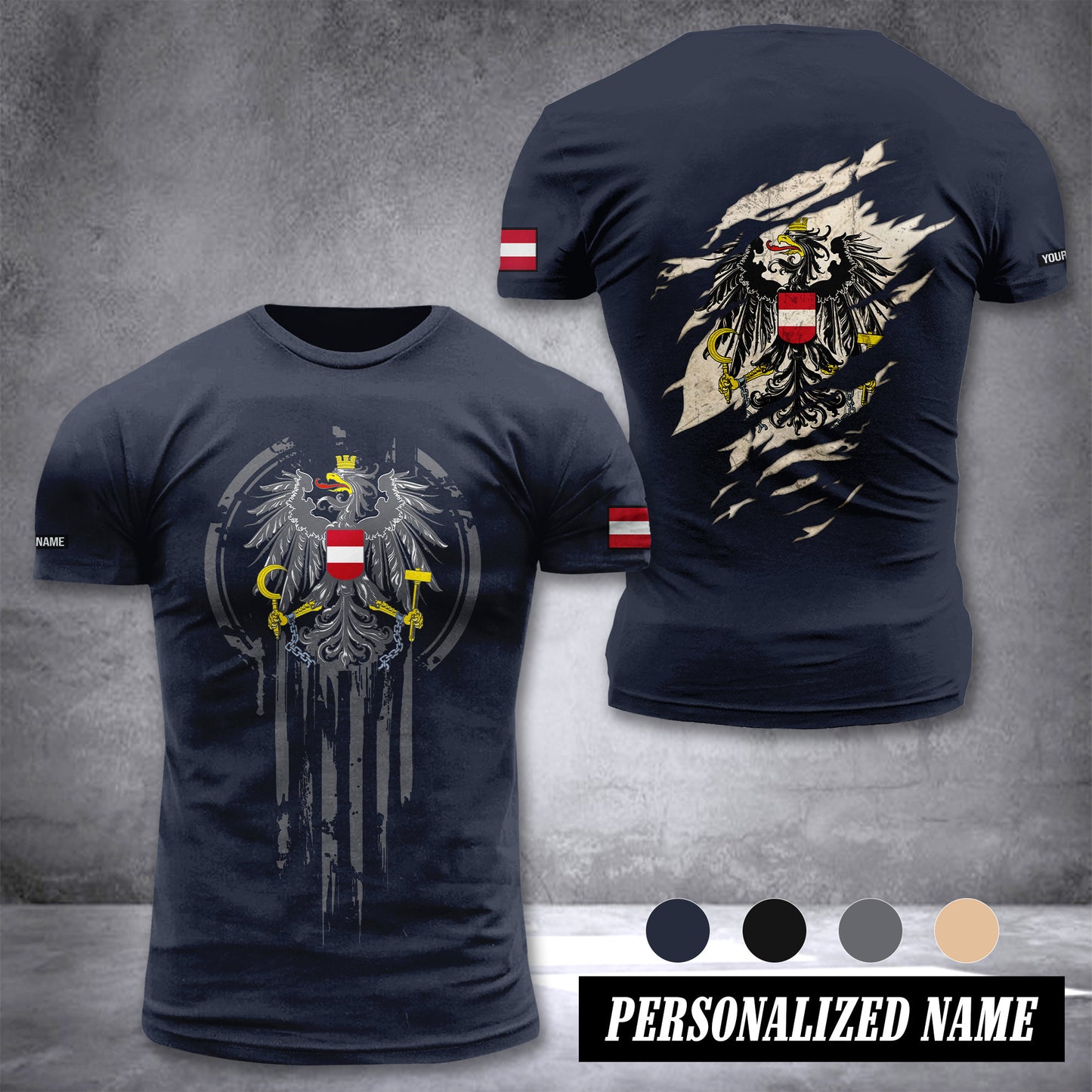 Austria customize t shirt 3d 2762