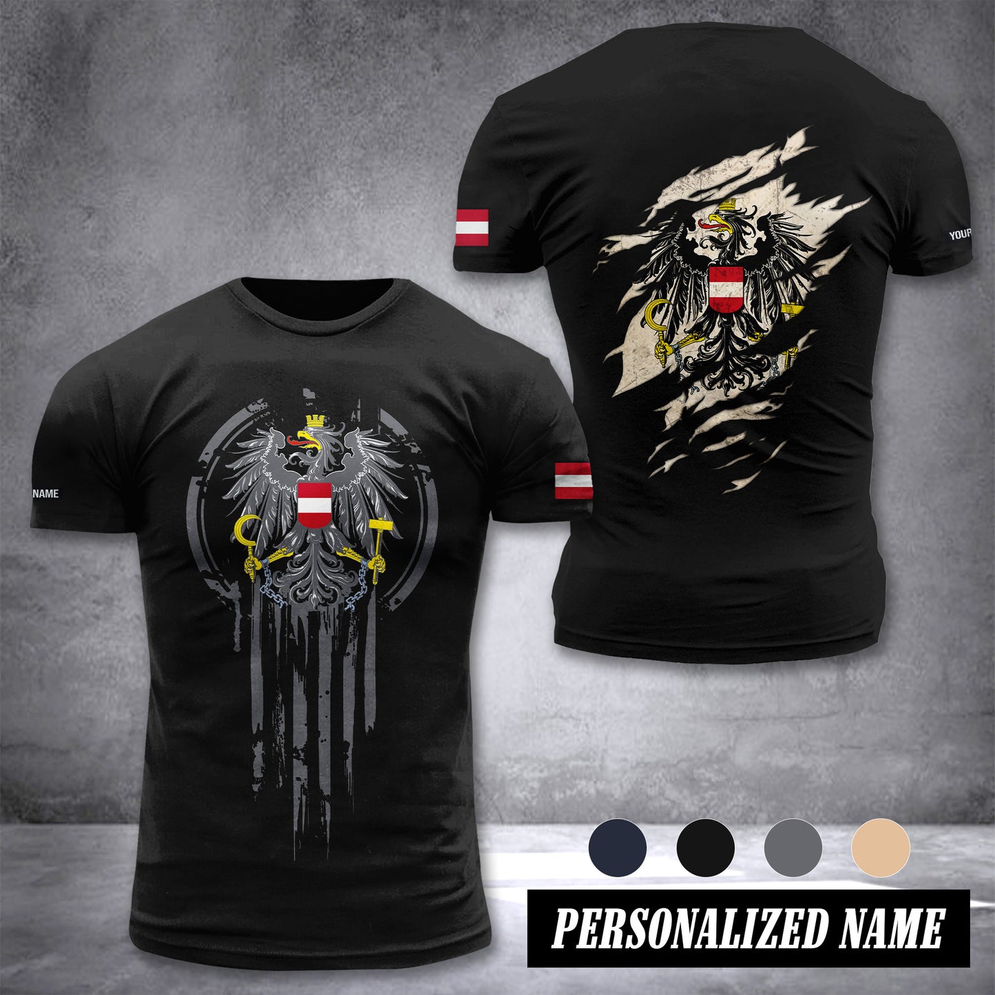 Austria customize t shirt 3d 2762