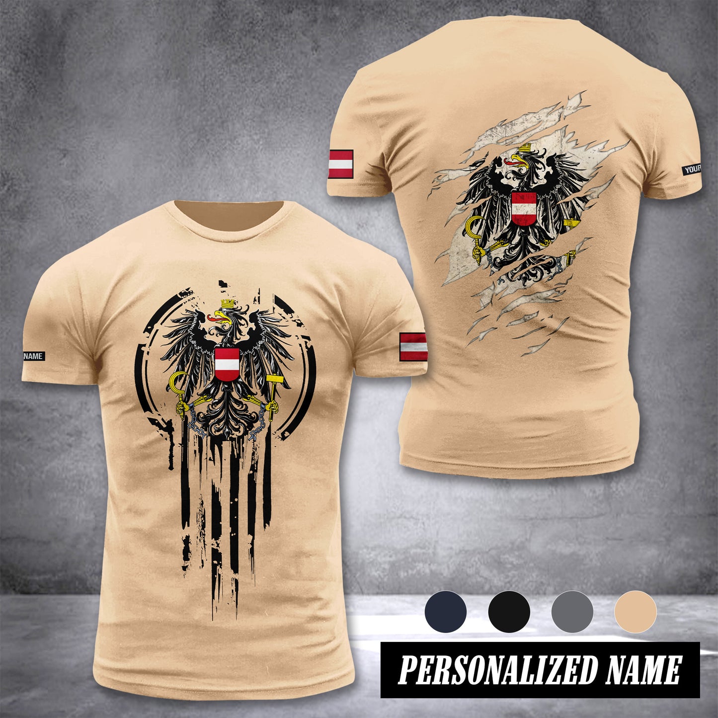 Austria customize t shirt 3d 2762