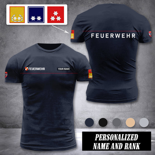 Firefighter Austria customize ranking T-shirt 276