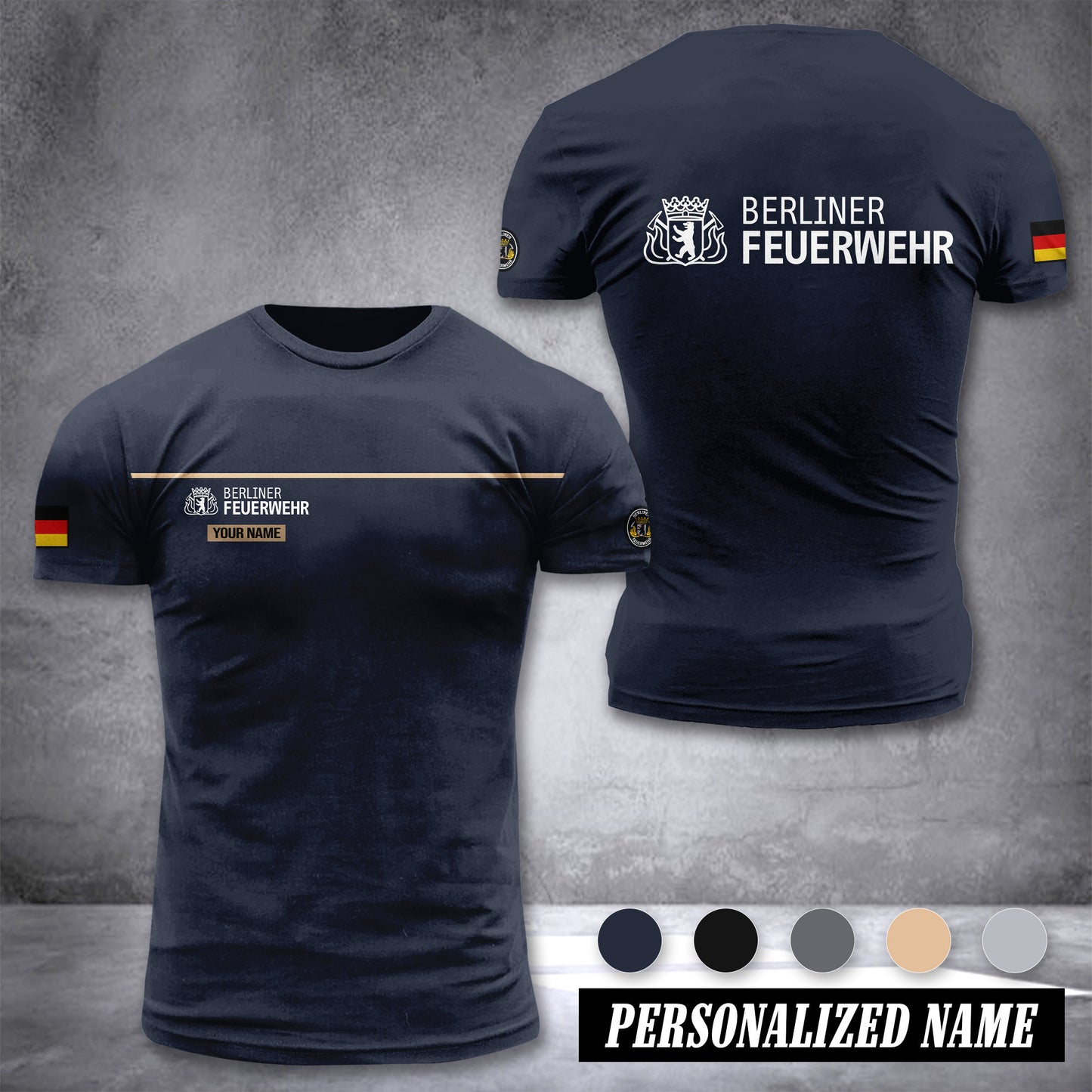 Firefighter Berlin customize T-shirt 3d 39