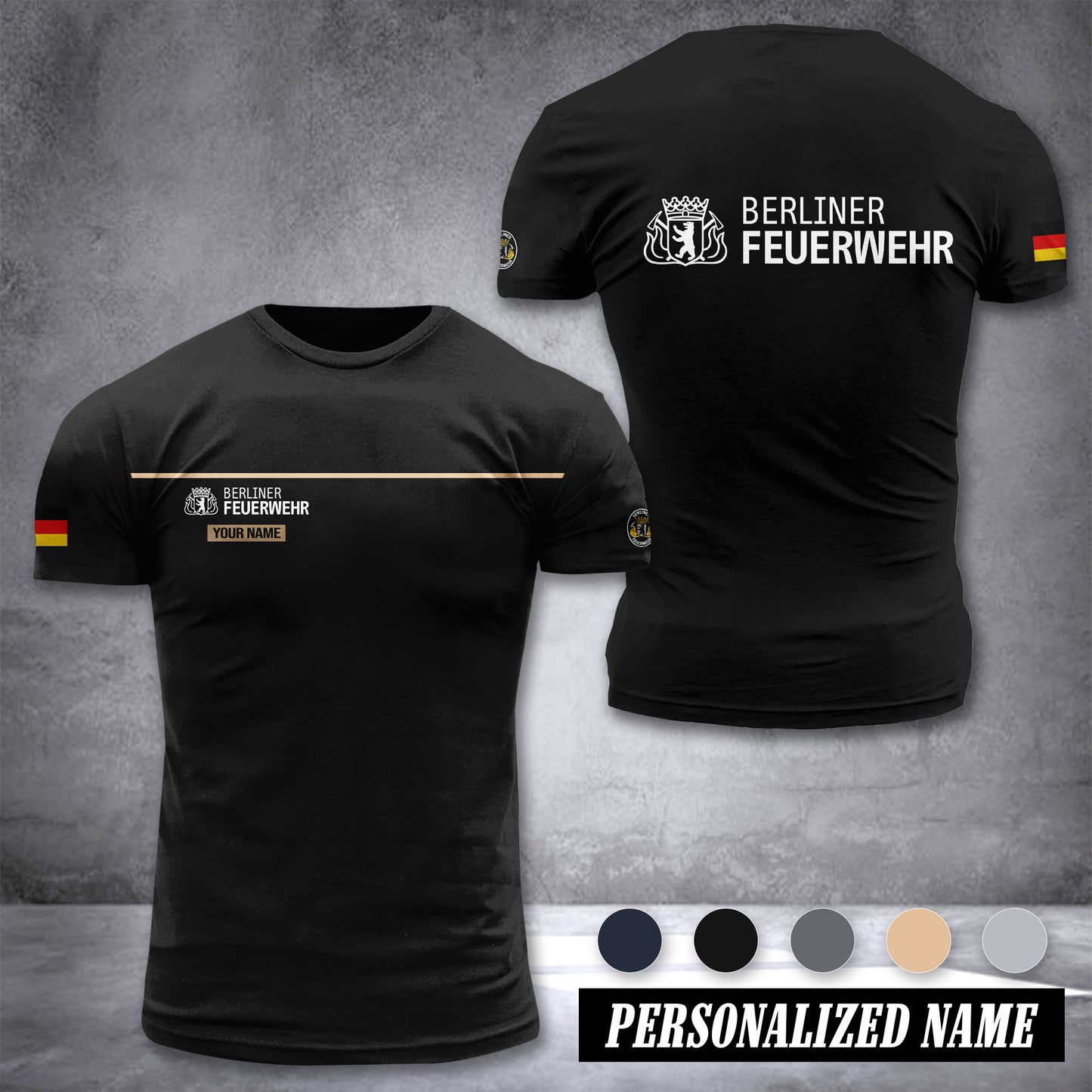 Firefighter Berlin customize T-shirt 3d 39