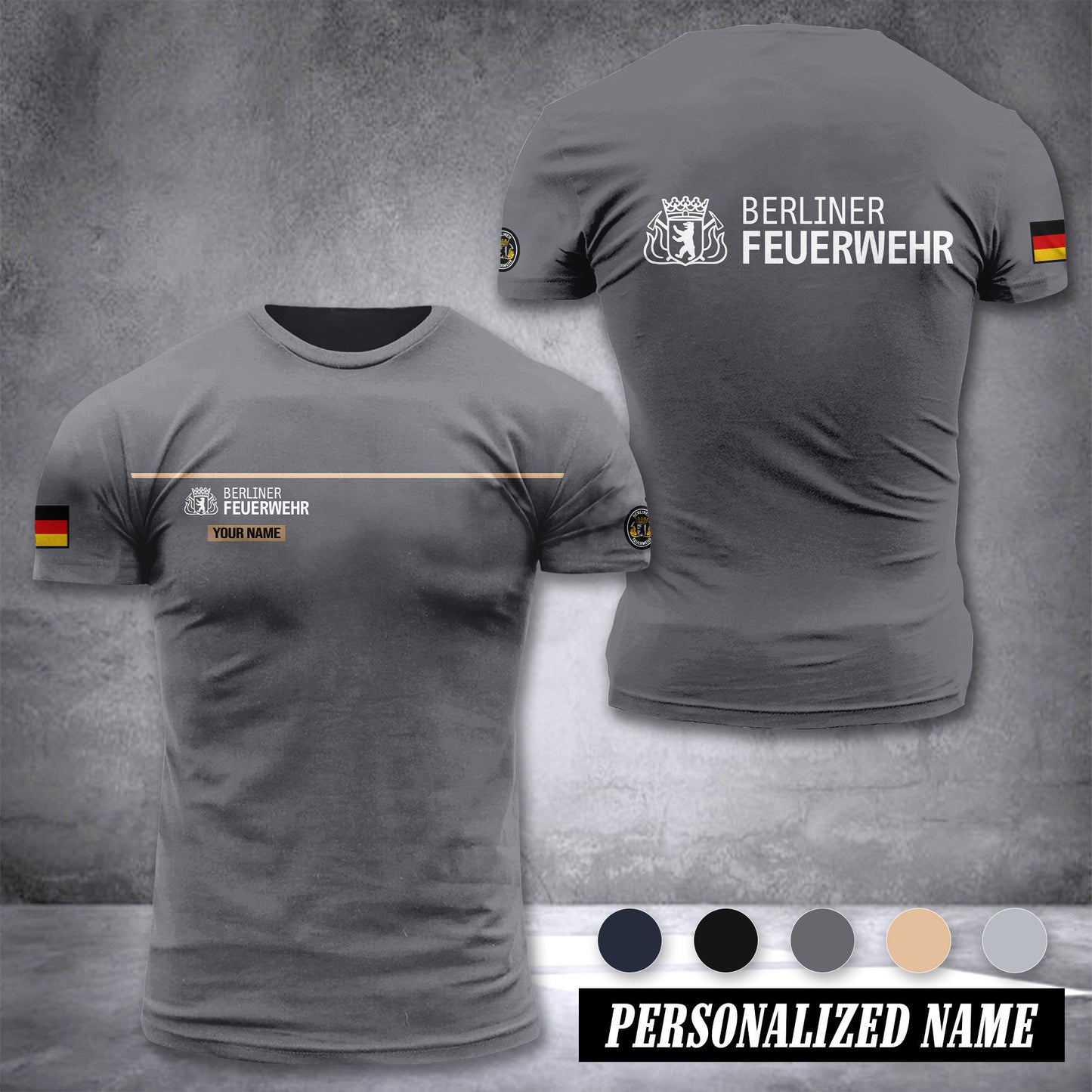 Firefighter Berlin customize T-shirt 3d 39