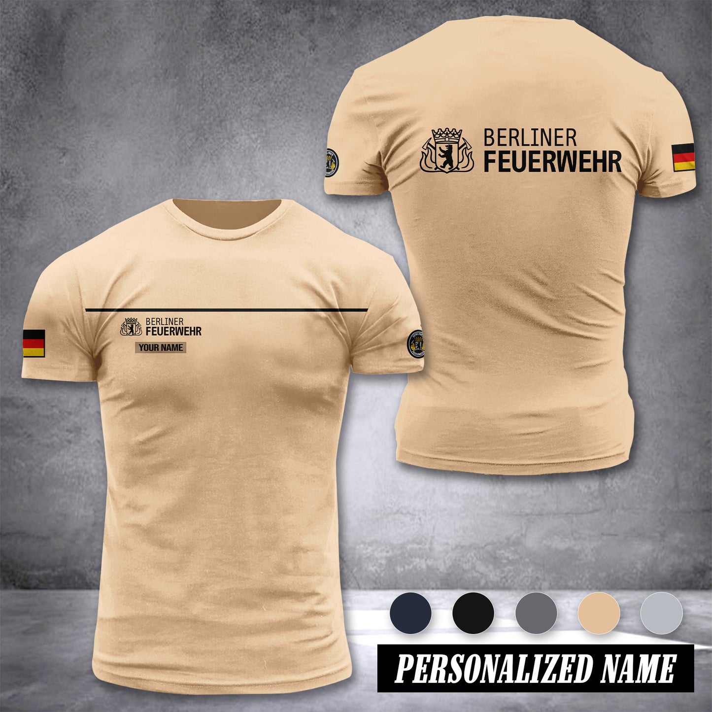 Firefighter Berlin customize T-shirt 3d 39