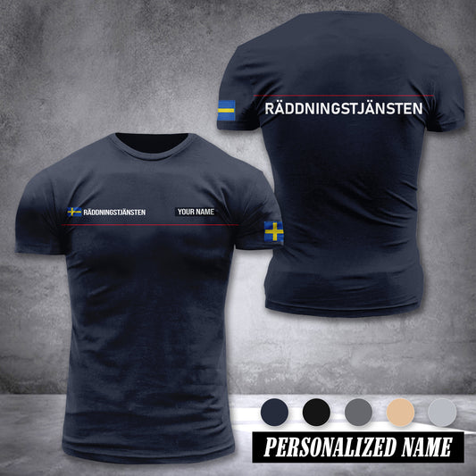Firefighter Sweden customize T-shirt 3d 39