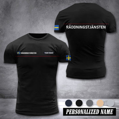 Firefighter Sweden customize T-shirt 3d 39