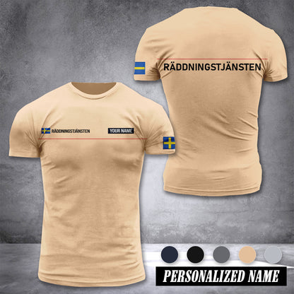 Firefighter Sweden customize T-shirt 3d 39