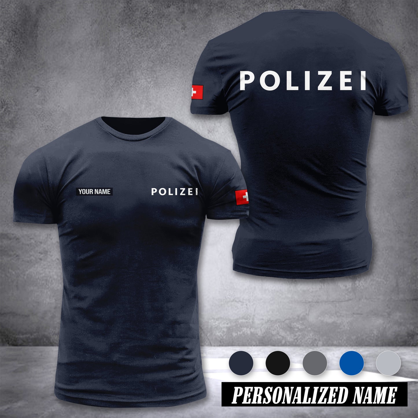 Polizei Switzerland customize ranking T-shirt comfor
