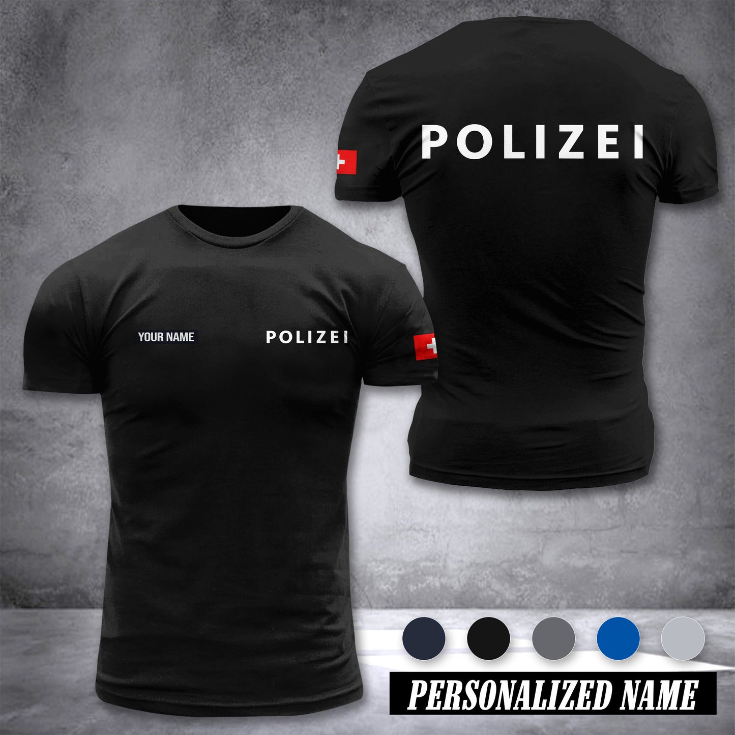 Polizei Switzerland customize ranking T-shirt comfor