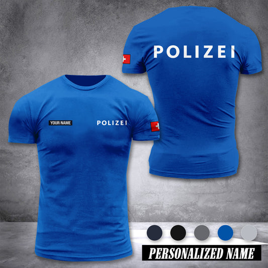 Polizei Switzerland customize ranking T-shirt comfor