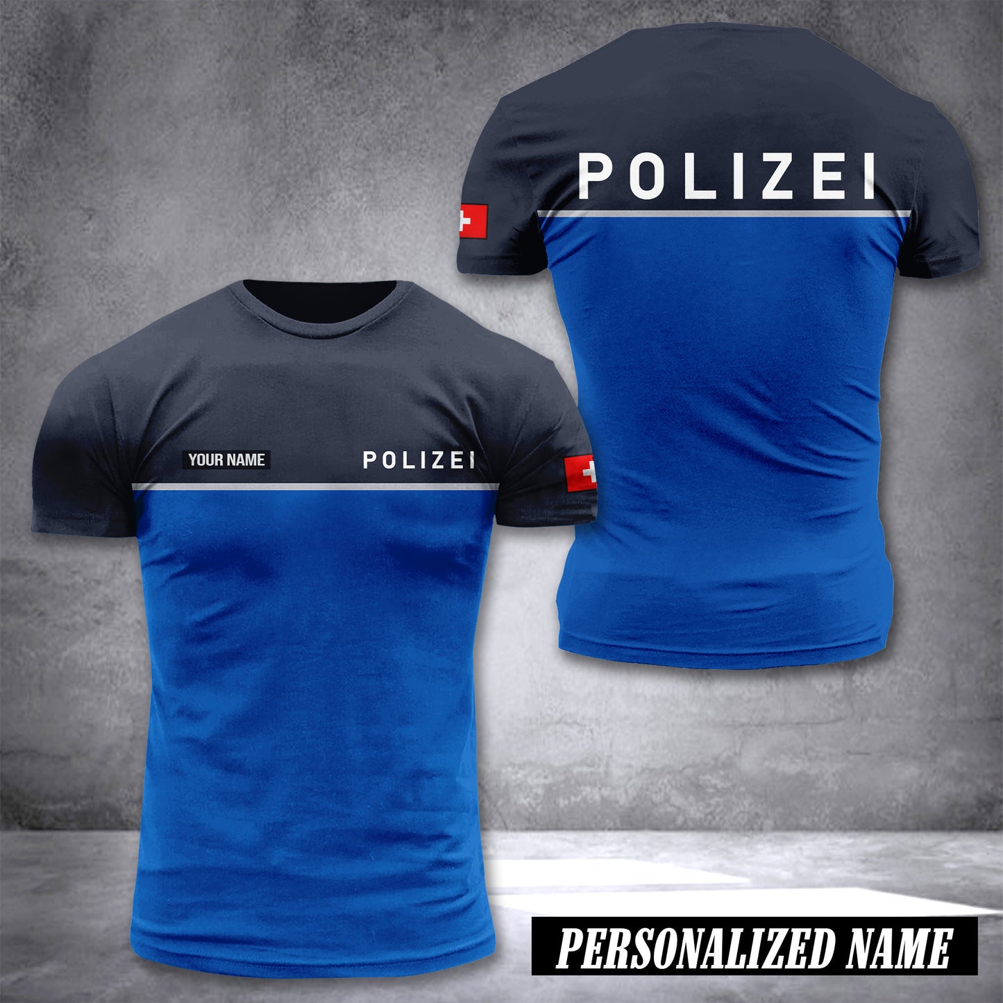 Polizia/Polizei customize T-shirt back 2M
