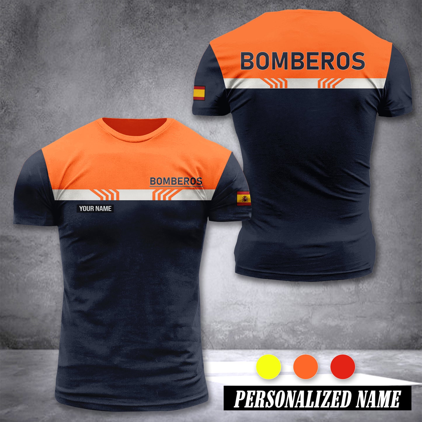 Firefighter Spain customize T-shirt back XC