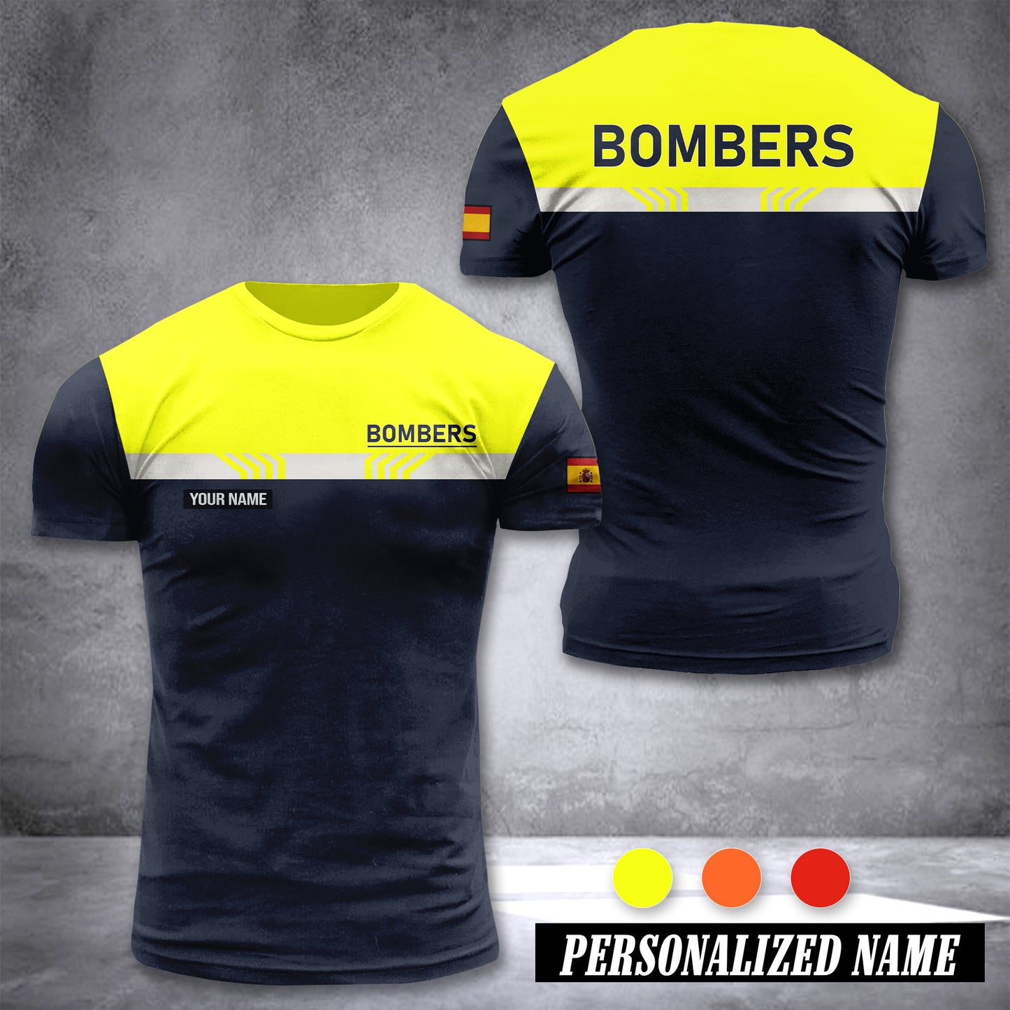 Firefighter Spain customize T-shirt back XC