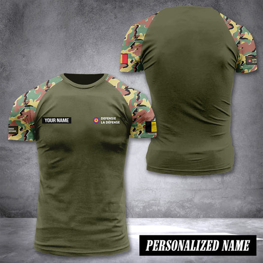 Belgium army customize T-shirt back camo