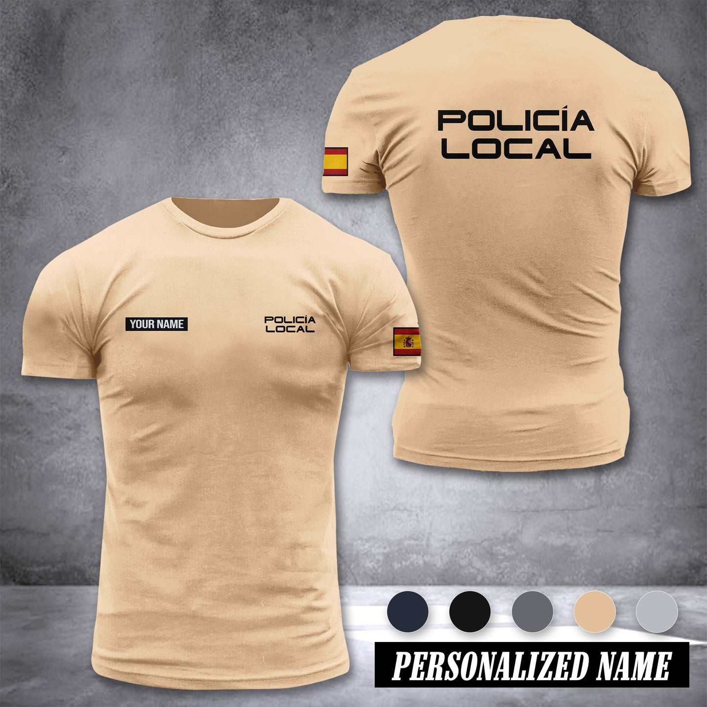 Policia Local Spain customize ranking T-shirt comfor