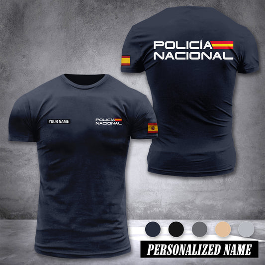 Policia Nacional Spain customize ranking T-shirt comfor
