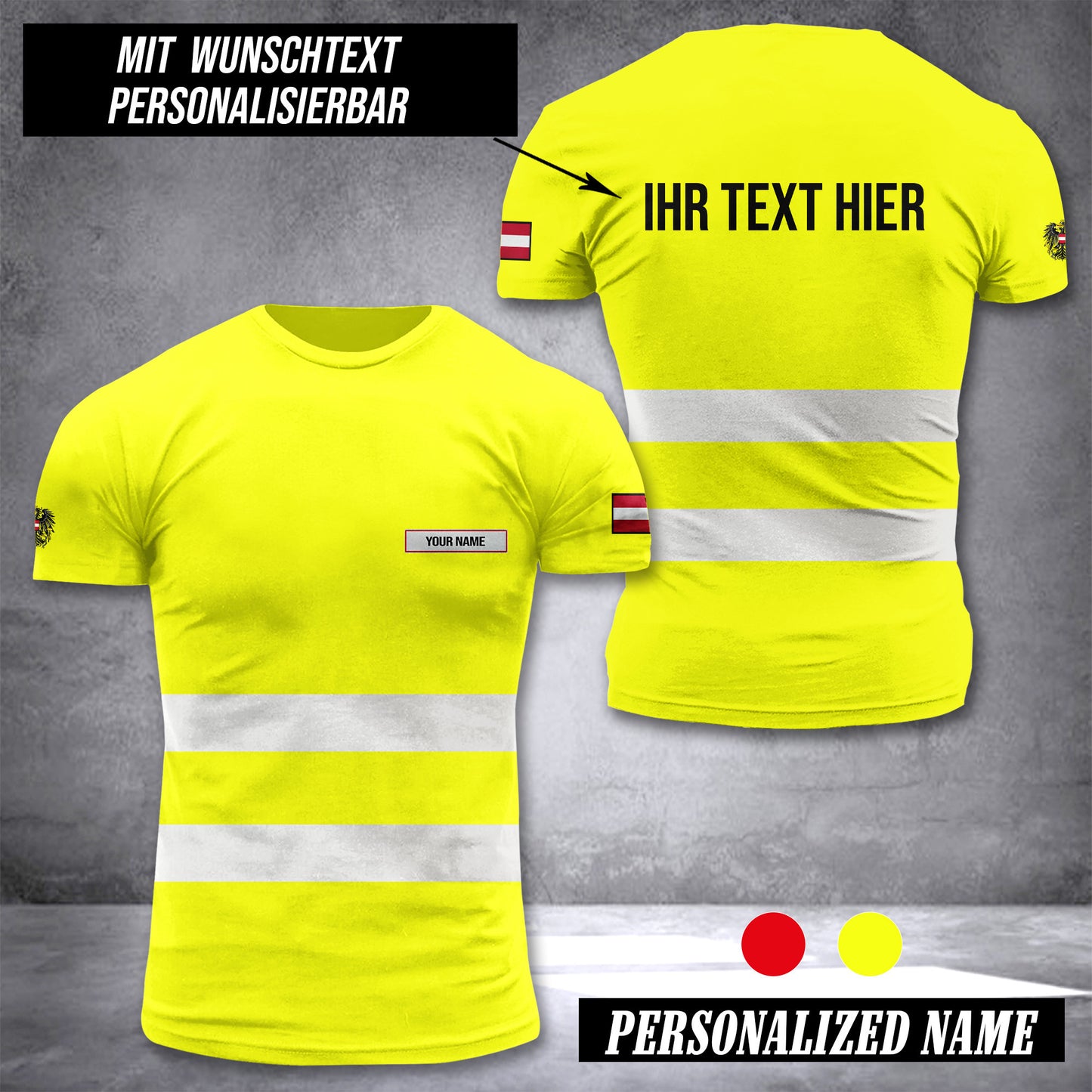 Schutzkleidung Austria customize T-shirt back XC