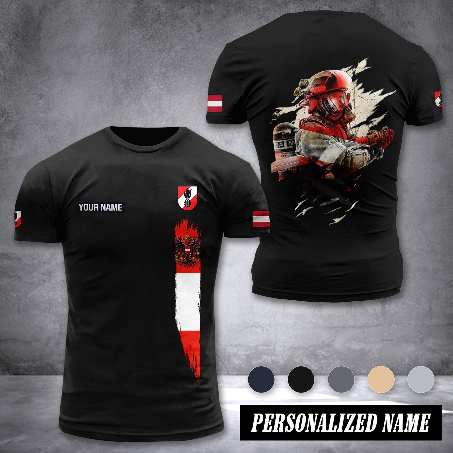 Feuerwehr Austria customize T-shirt CB