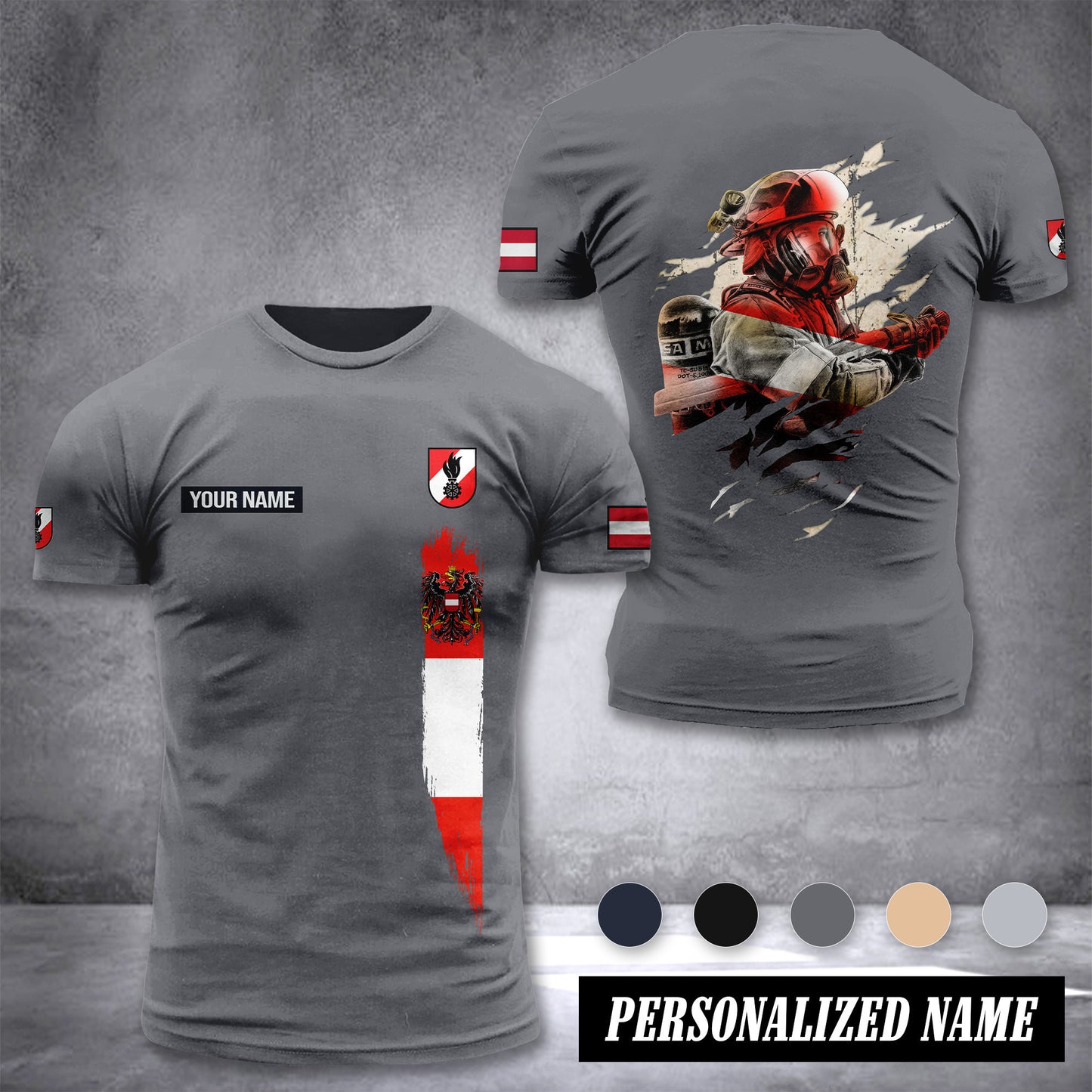Feuerwehr Austria customize T-shirt CB