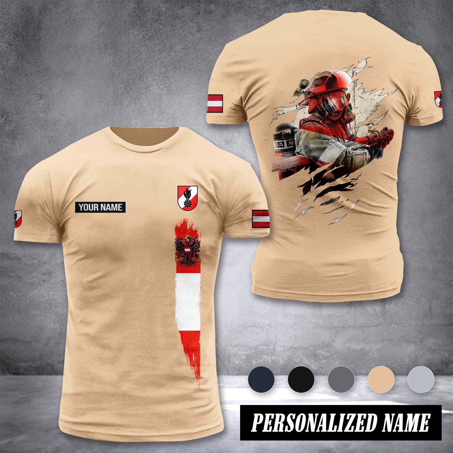 Feuerwehr Austria customize T-shirt CB