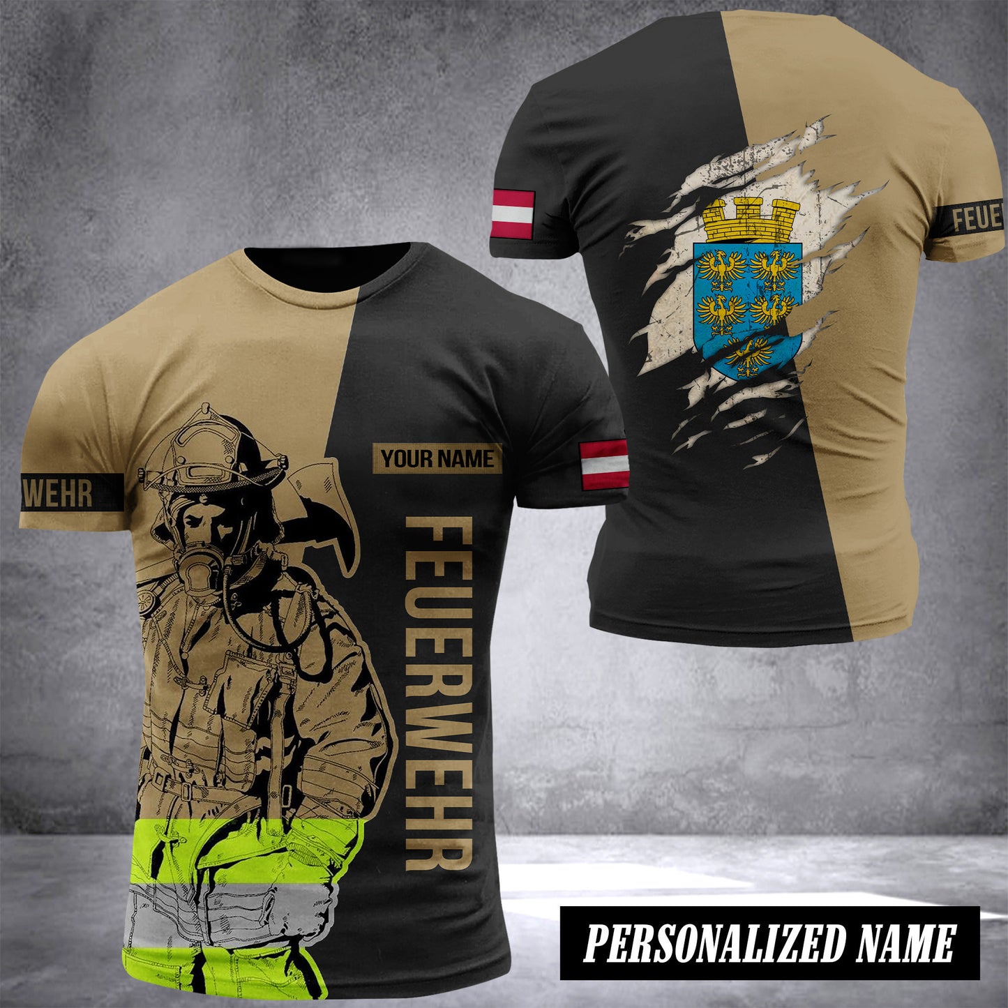 Firefighter Lower Austria customize T-shirt back 197