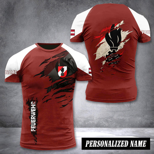Firefighter Austria customize T-shirt back 207
