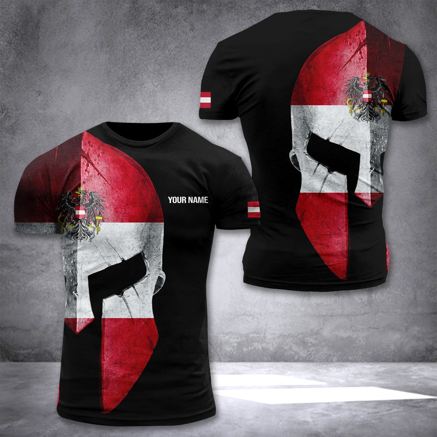 Austria customize T-shirt back HSF
