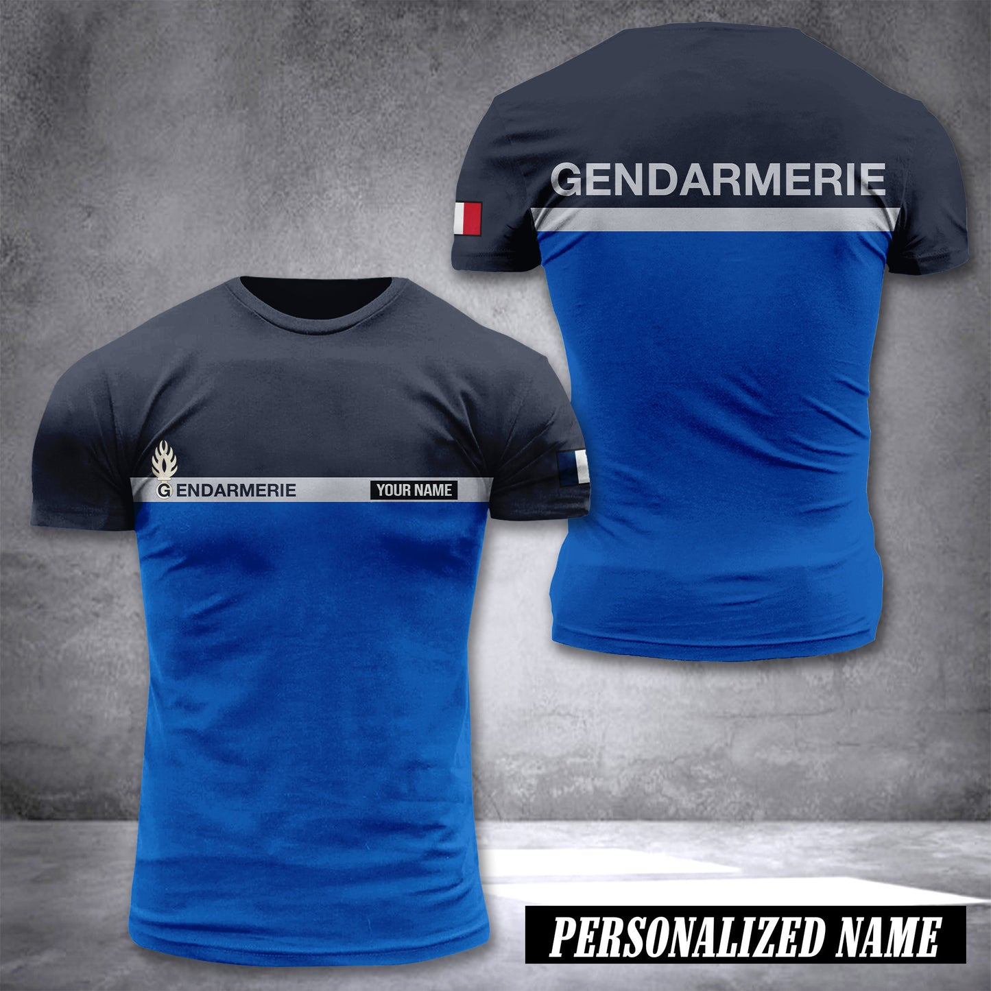 Gendarmerie Nationale customize T-shirt back 26