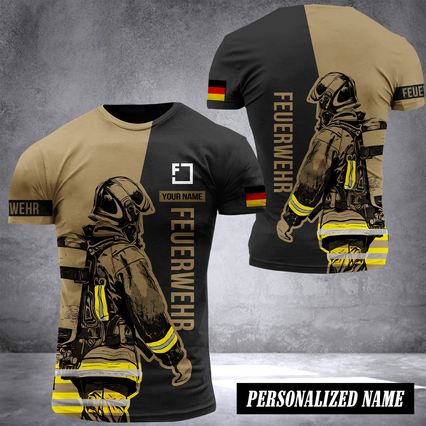 Feuerwehr Hamburg customize T-shirt back 197