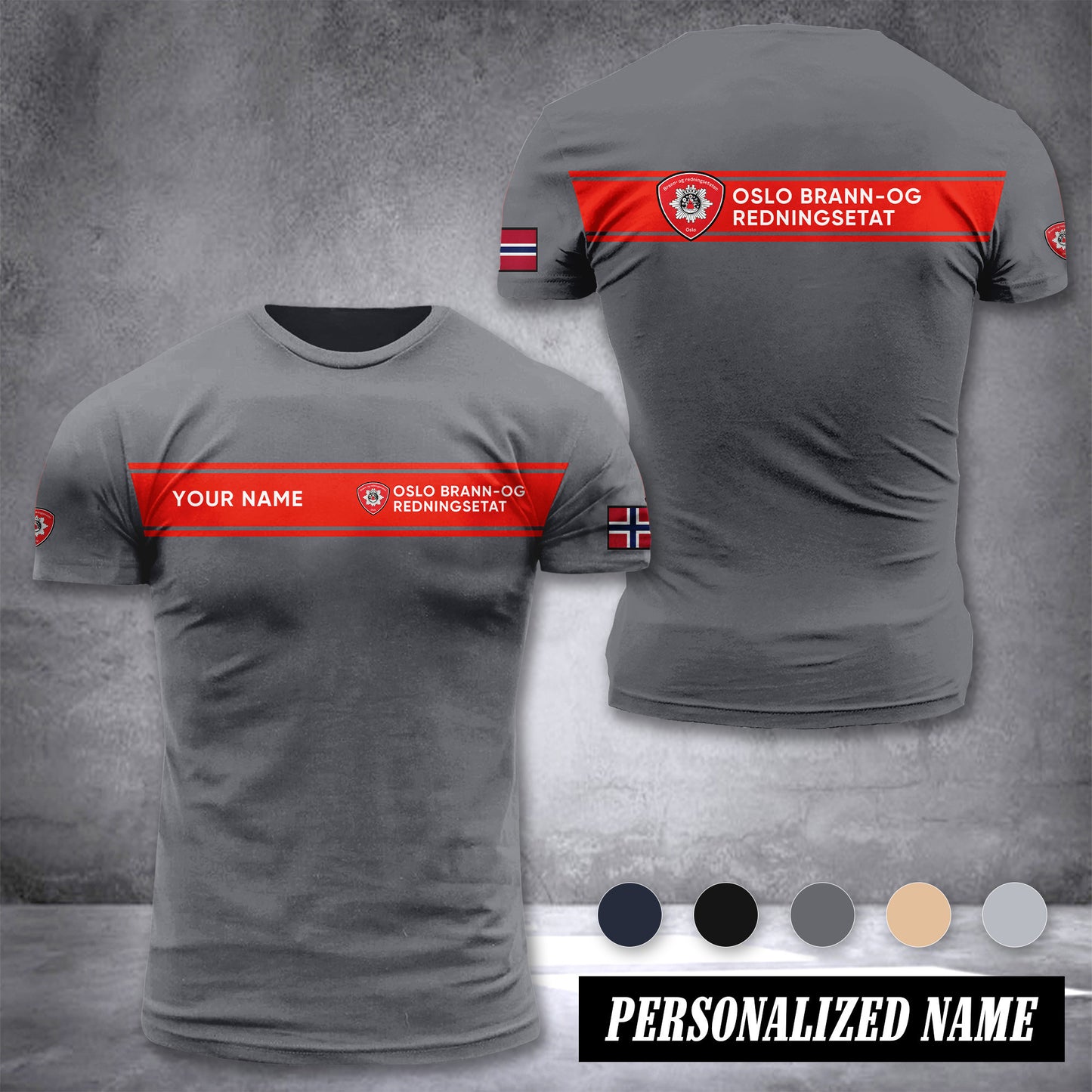 Oslo brann customize ranking T-shirt 26