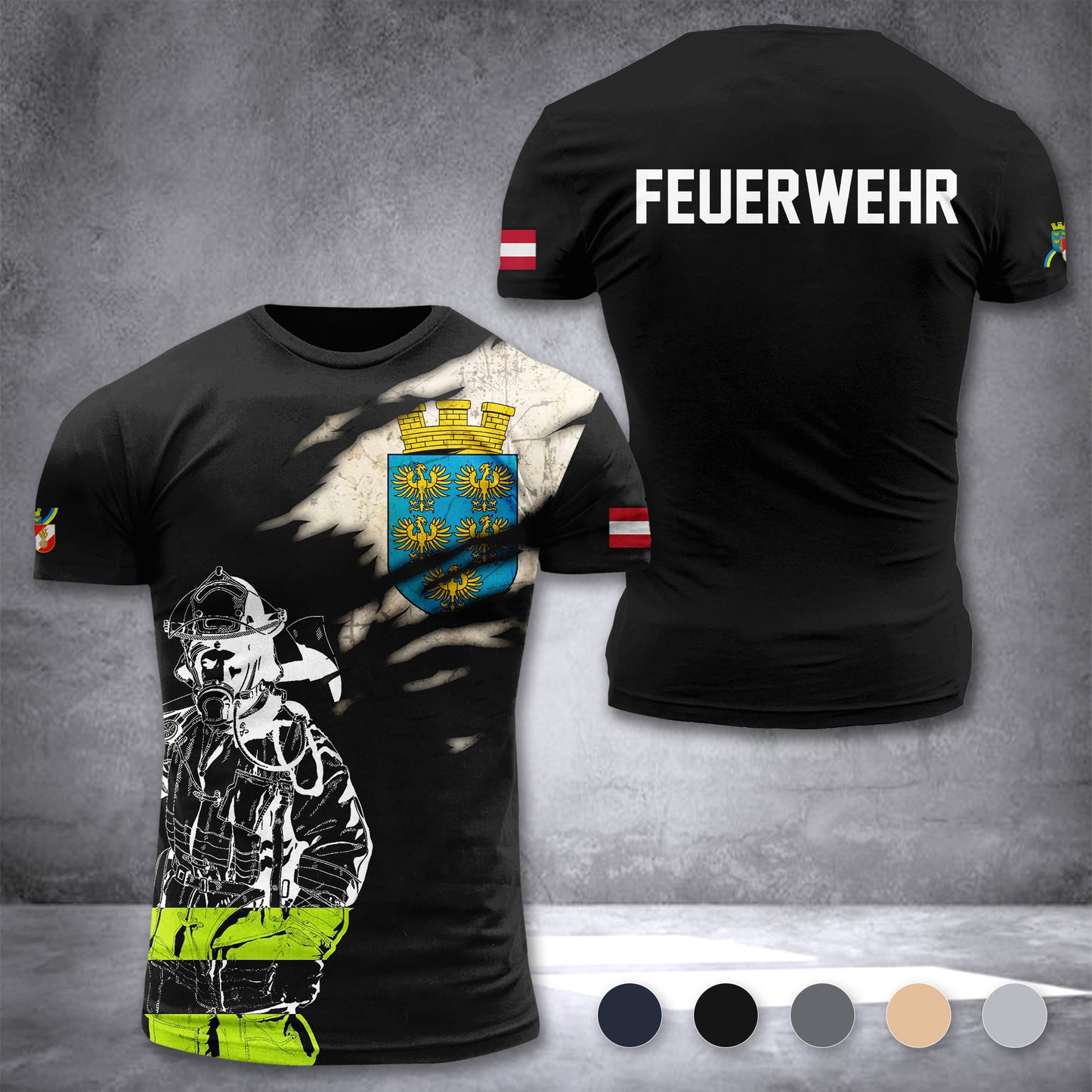 Firefighter Lower Austria customize T-shirt 3d 297