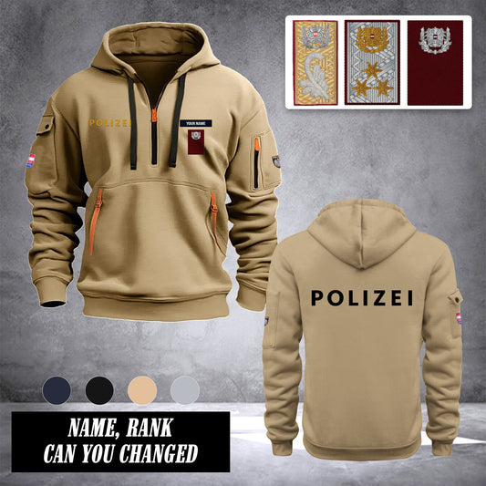 Polizei Austria customize Hoodie Half Zipper Ranking