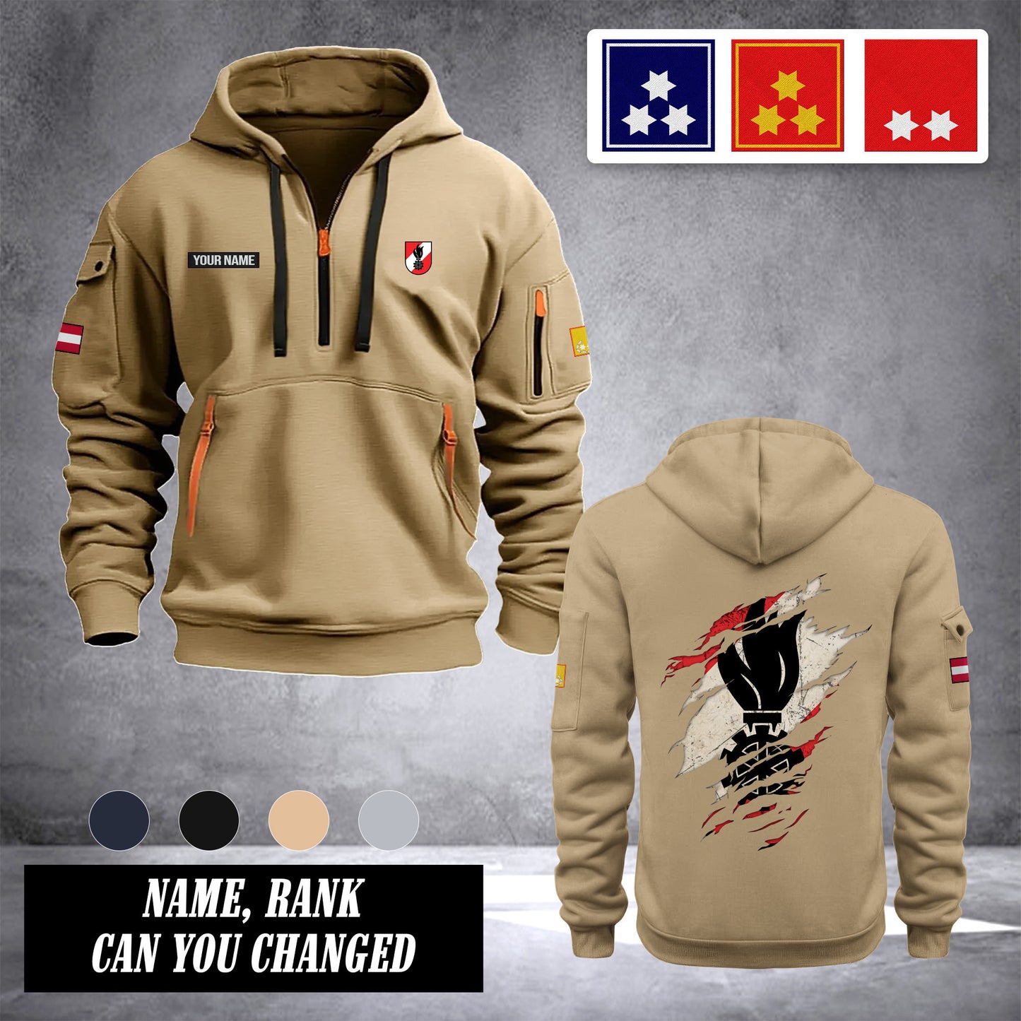 Firefighter Austria customize Hoodie Half Zipper Ranking