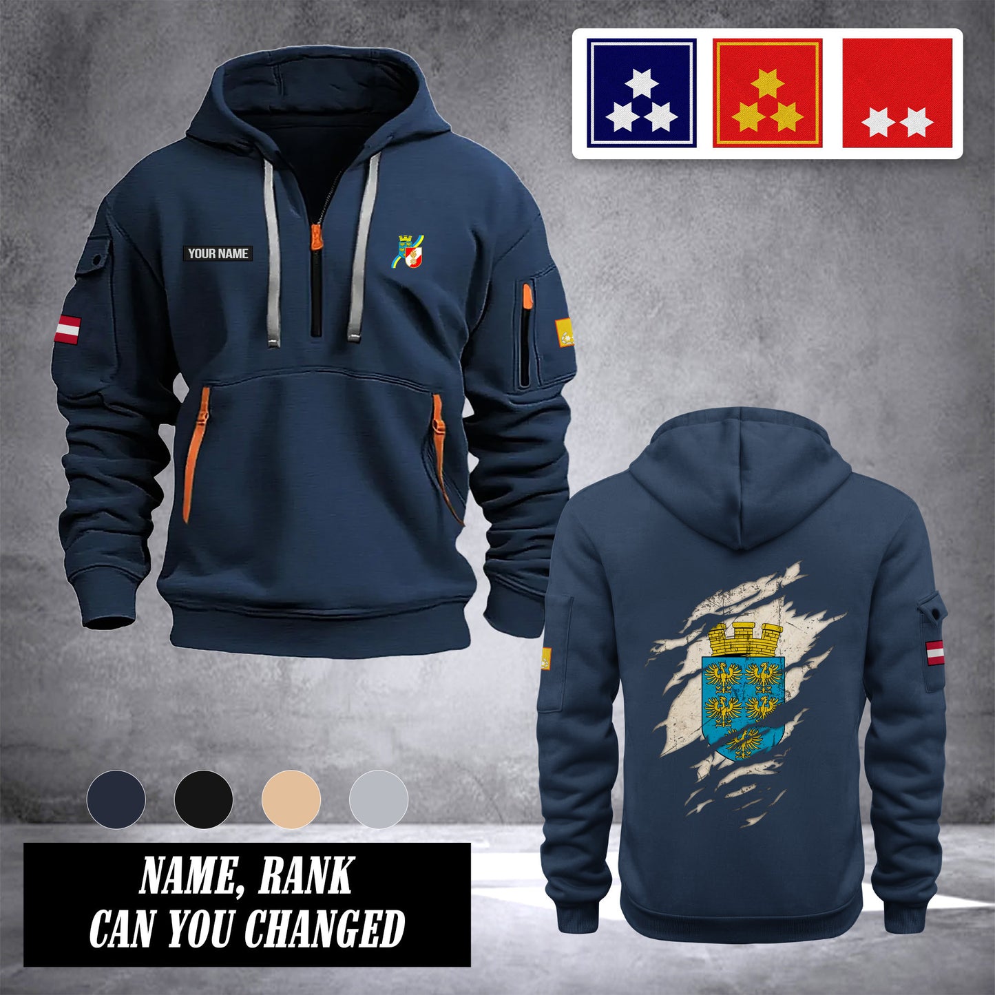 Firefighter Lower Austria customize Hoodie Half Zipper Ranking