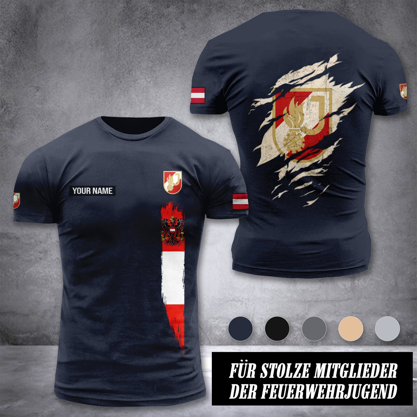 Feuerwehrjugend customize T-shirt back