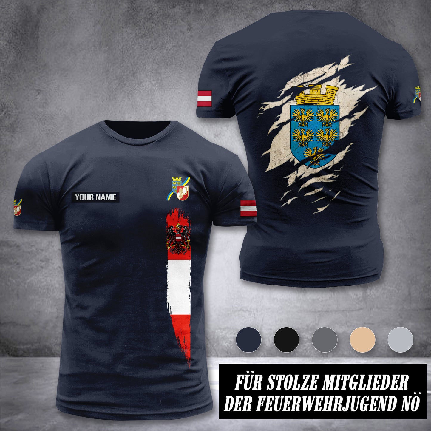 Feuerwehrjugend NÖ customize T-shirt back