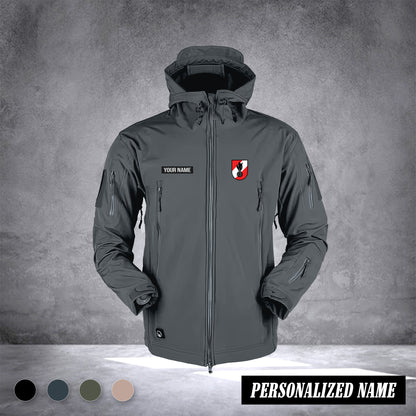 Firefighter Shark Skin Softshell Jacket Men Outdoor Windproof Hooded Coat Windbreaker Thermal Fleece Hiking Customize
