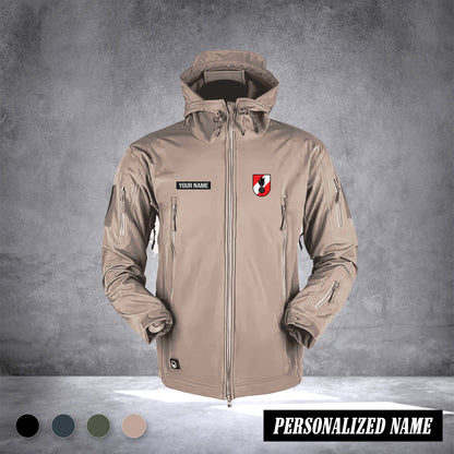 Firefighter Shark Skin Softshell Jacket Men Outdoor Windproof Hooded Coat Windbreaker Thermal Fleece Hiking Customize