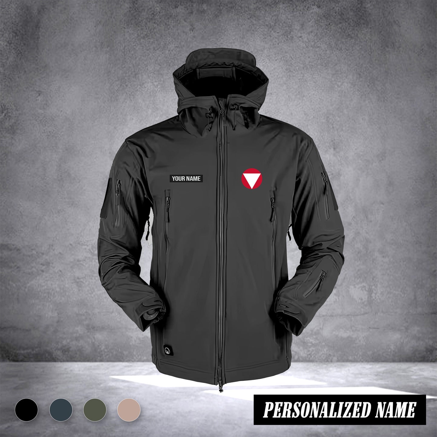 Soldier Austria Shark Skin Softshell Jacket Men Outdoor Windproof Hooded Coat Windbreaker Thermal Fleece Hiking Customize